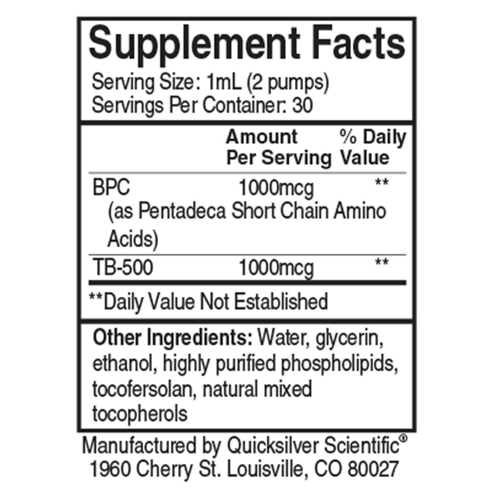bpc-157 tb-500 blend supplement benefits dosage BPC-157 + TB-500 – Summit Natural Wellness Center